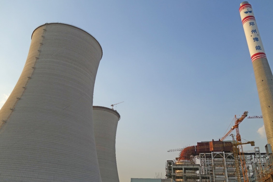 郑州豫能热电#2冷却塔顺利封顶